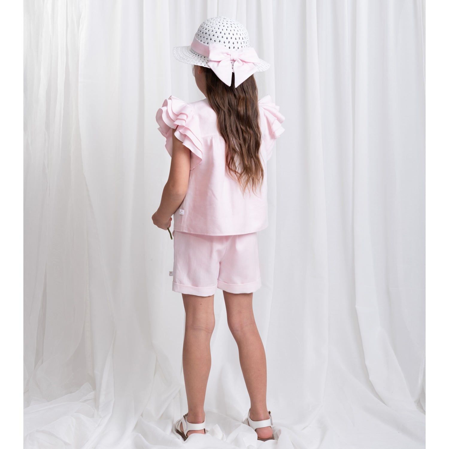 Pink Frill Short Set