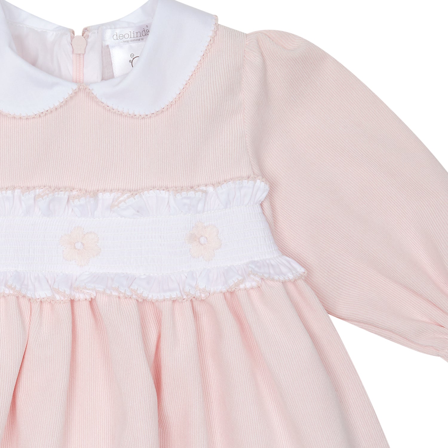 Pink Smocked Cord Dress