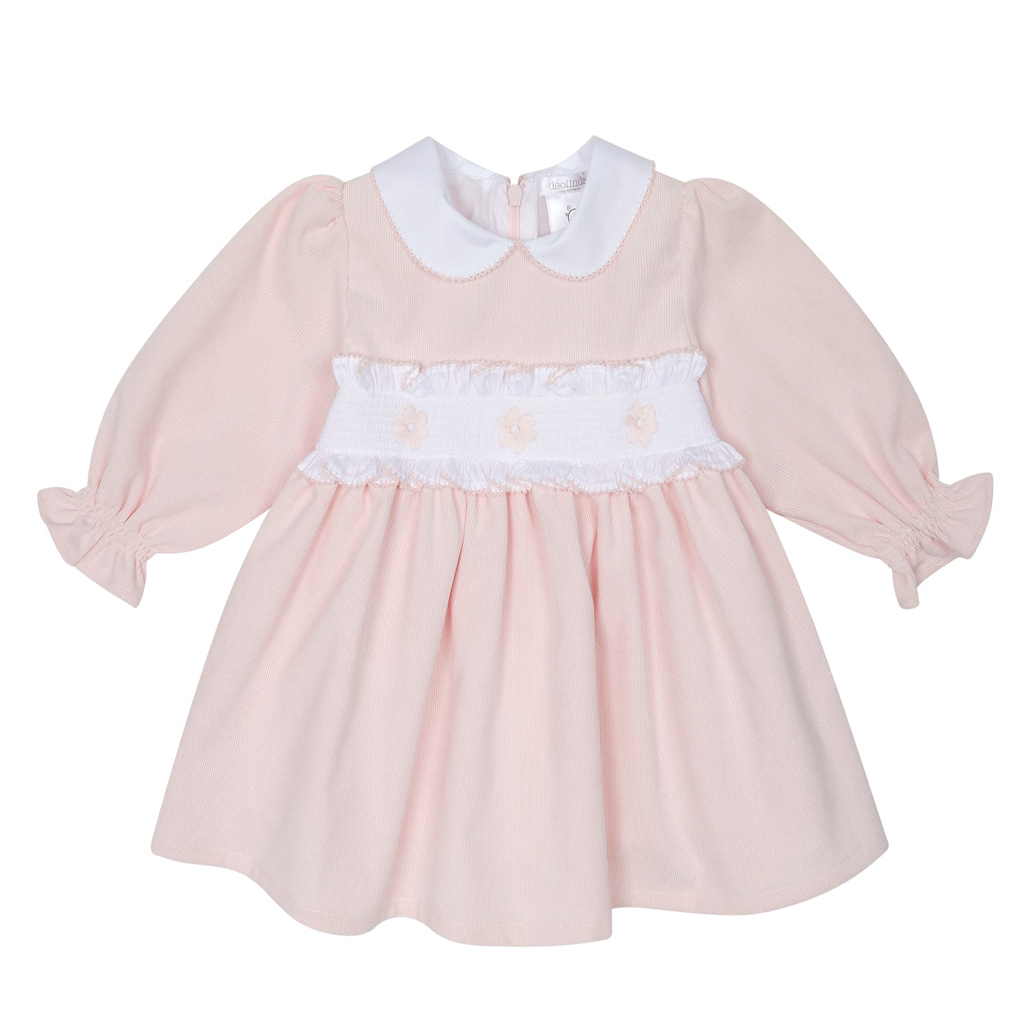 Pink Smocked Cord Dress