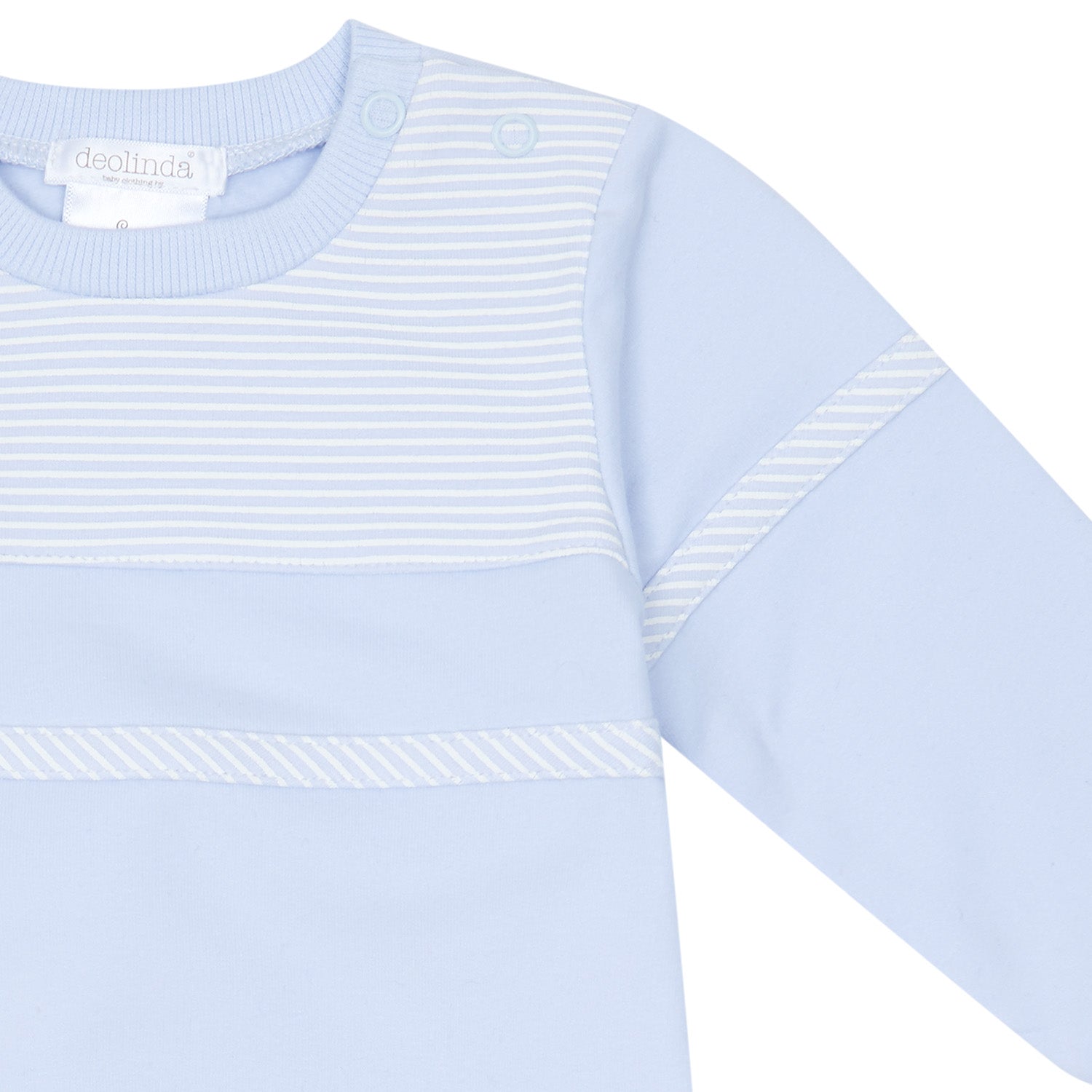 Pale Blue Stripe Trim Tracksuit