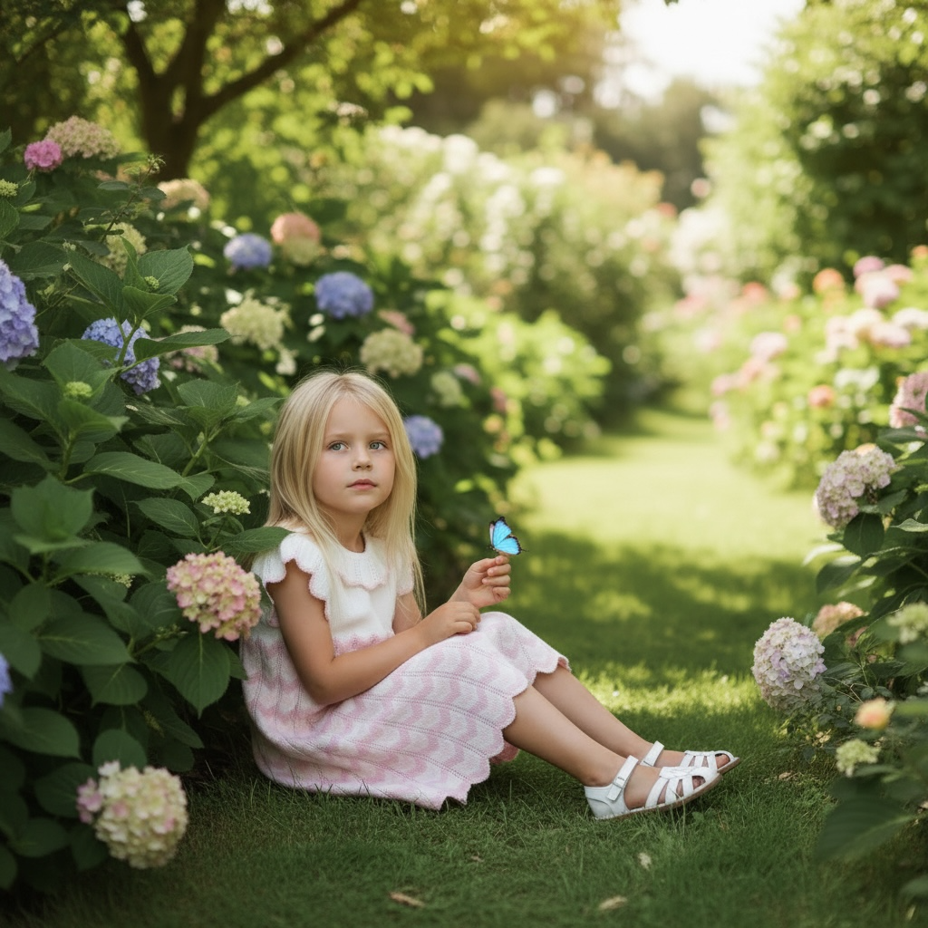 Pink & White Pleat Knit Dress