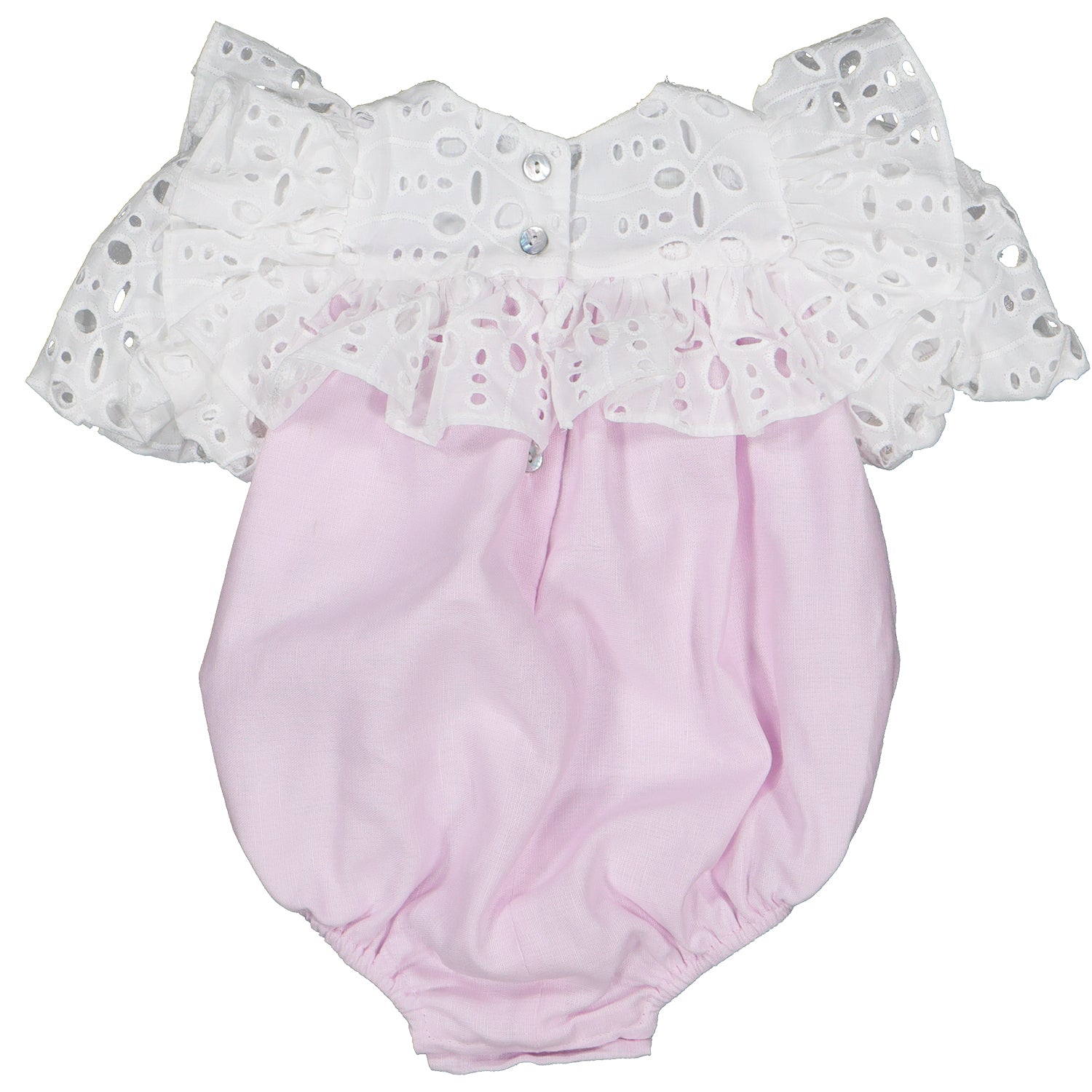 Lilac Embroidered Lace Romper