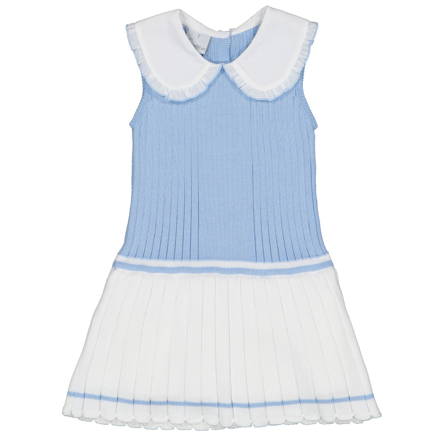 Blue & White Knit Tennis Dress