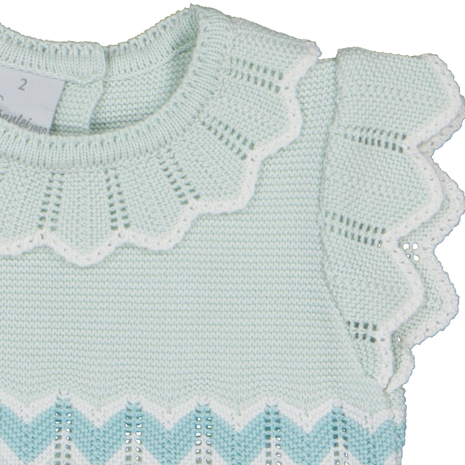 Aqua & Green Zig Zag Knit Dress