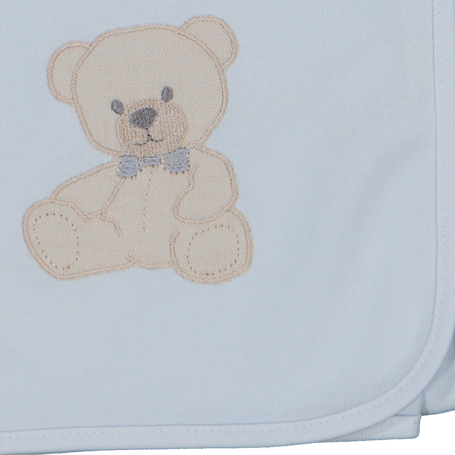 Blue Cotton Teddy Burp Blanket