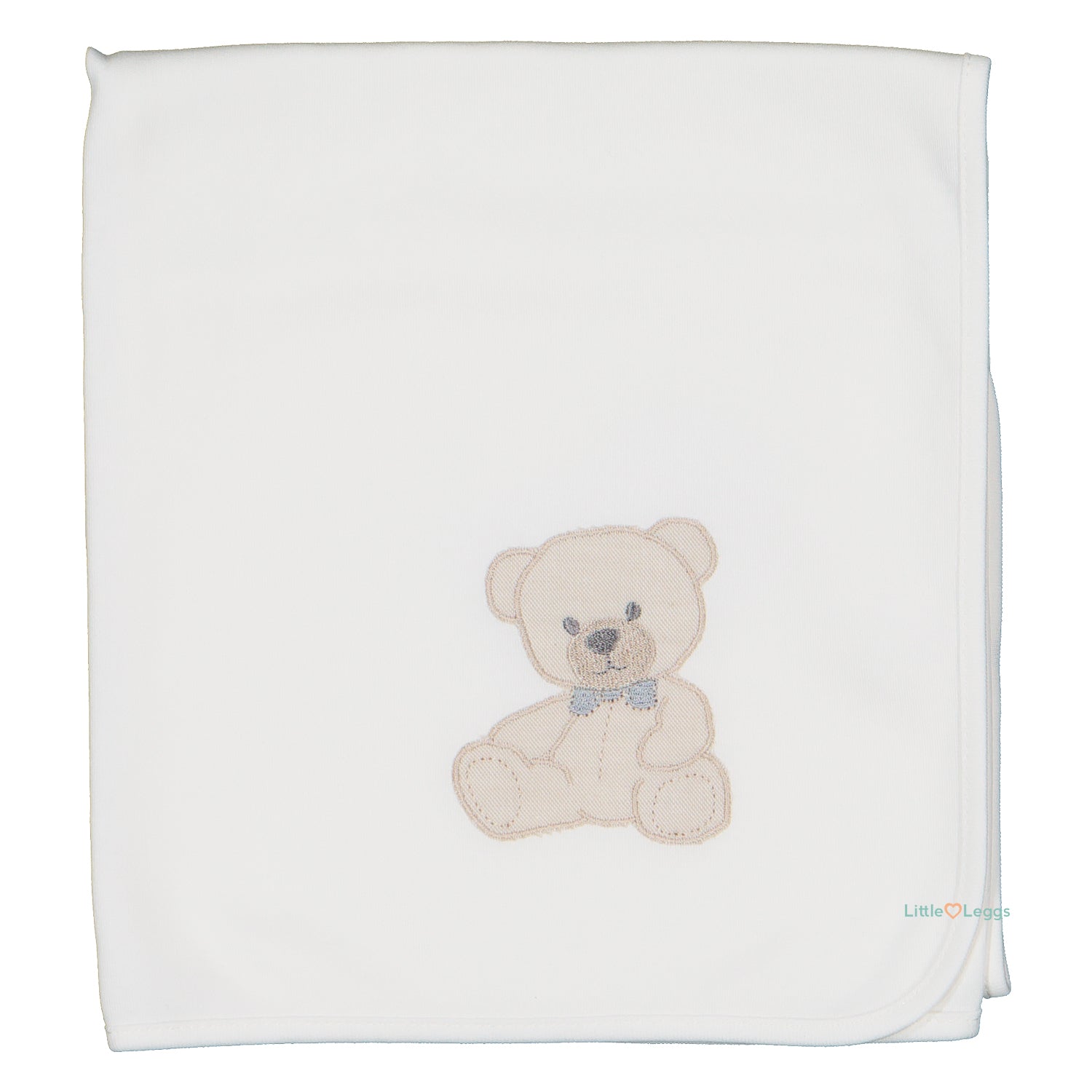 Ivory Cotton Teddy Burp Blanket