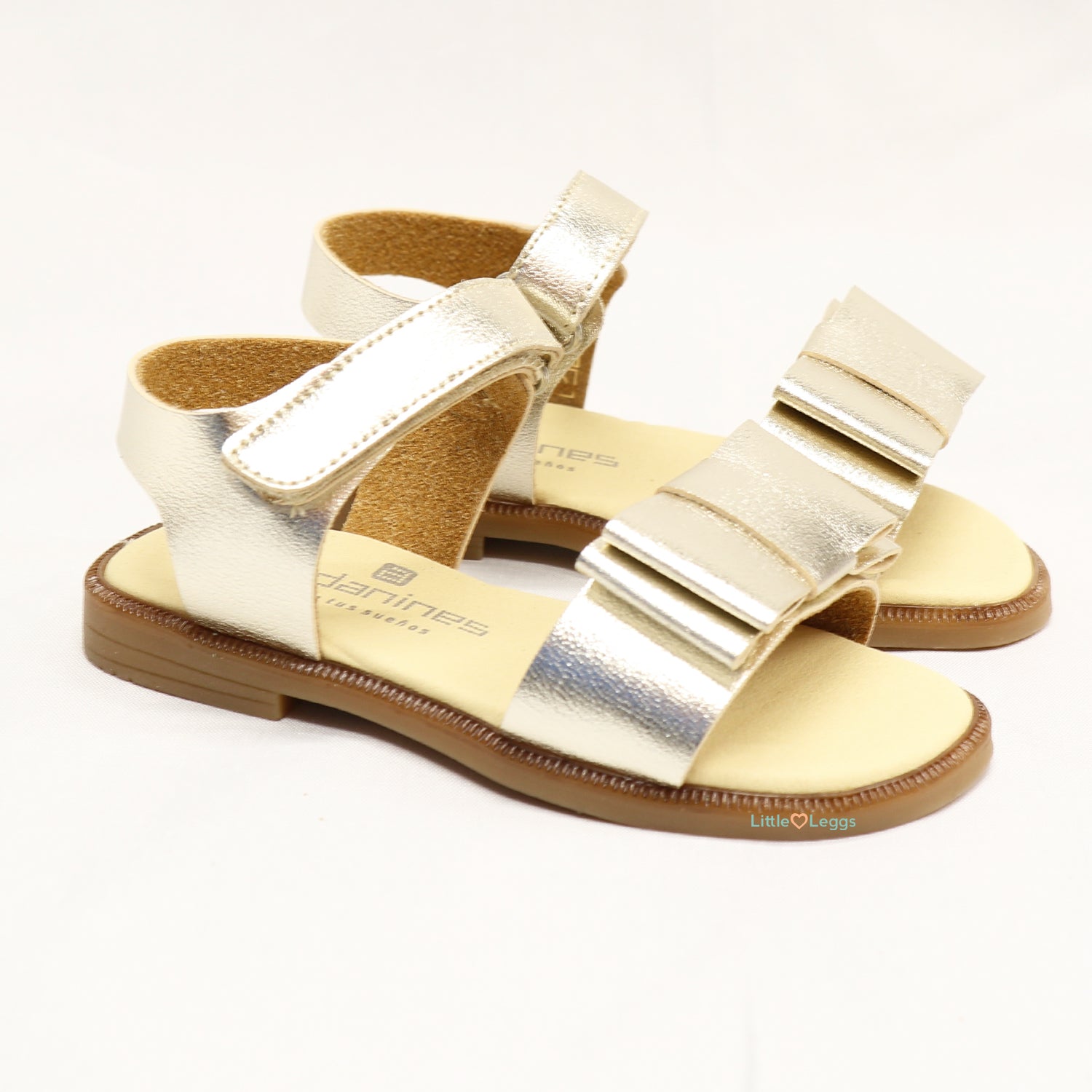 Metalic Gold Bow Sandal