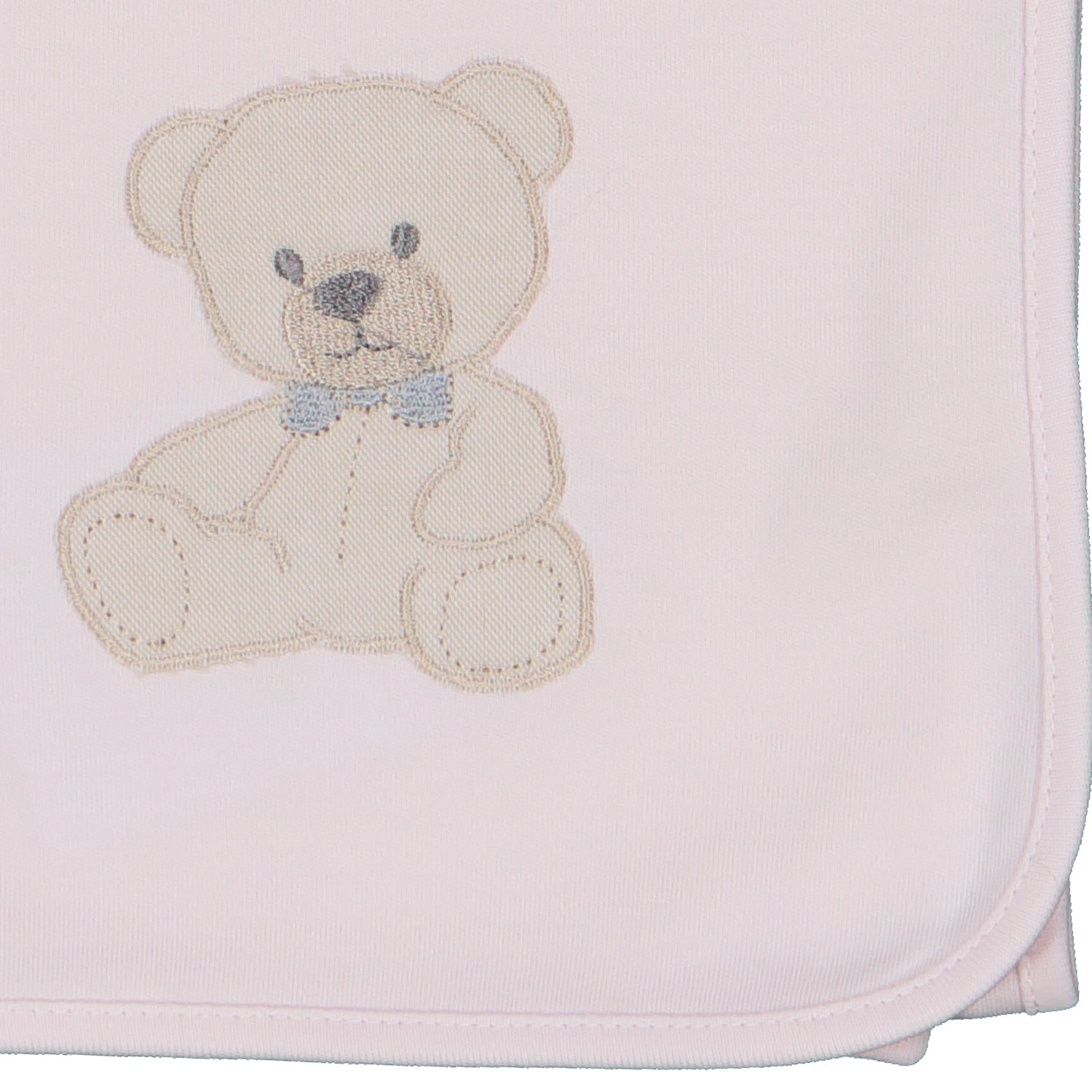 Pink Cotton Teddy Burp Blanket