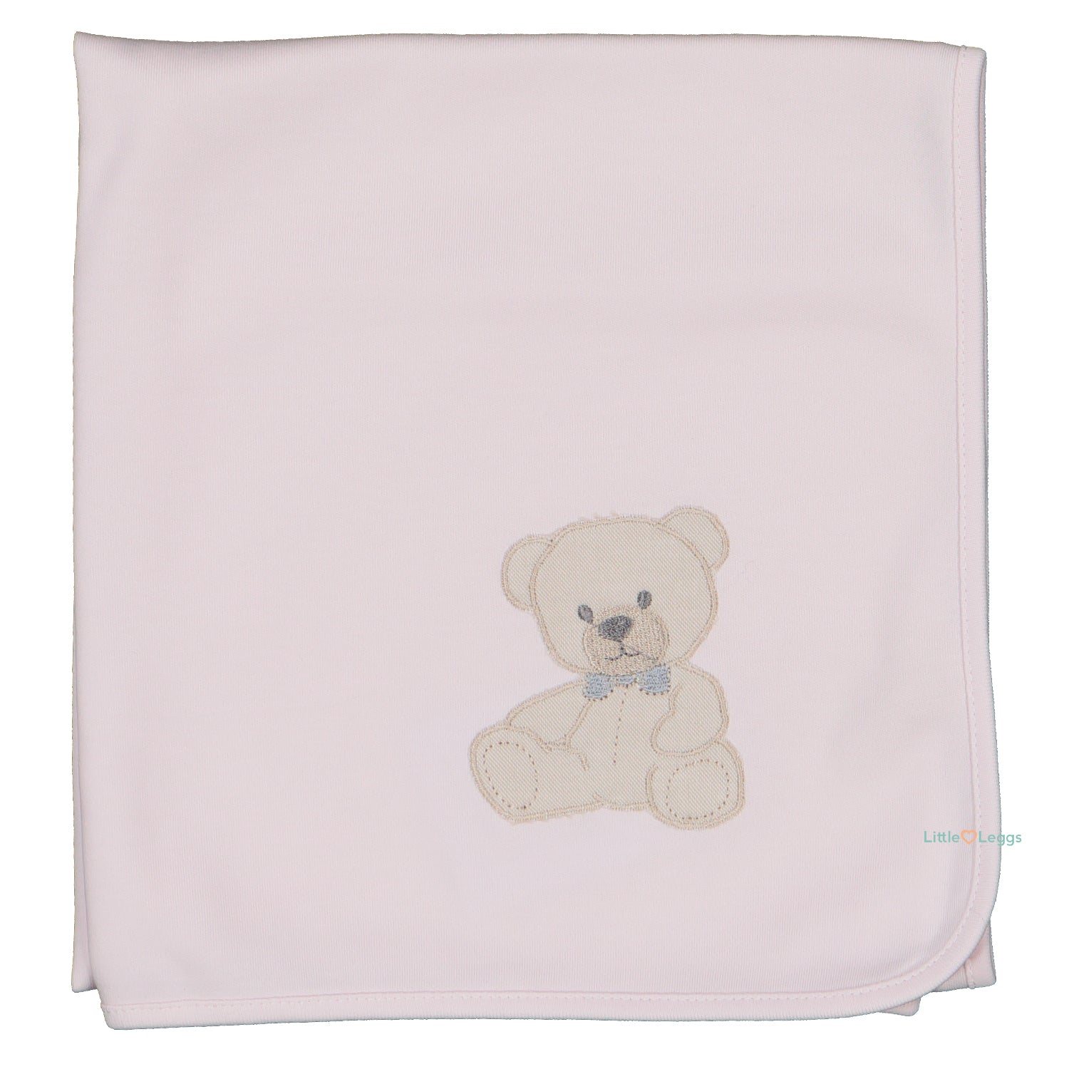 Pink Cotton Teddy Burp Blanket