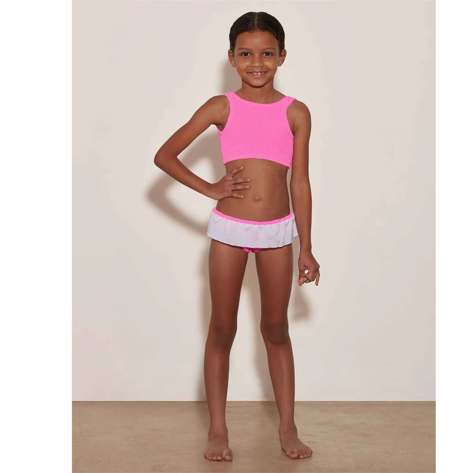 Olive Bubblegum Crinkle Bikini Kids