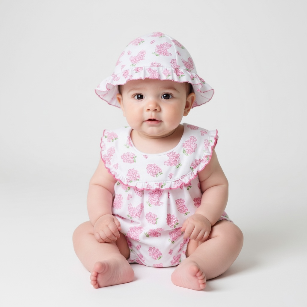 Pink Hydrangea Romper