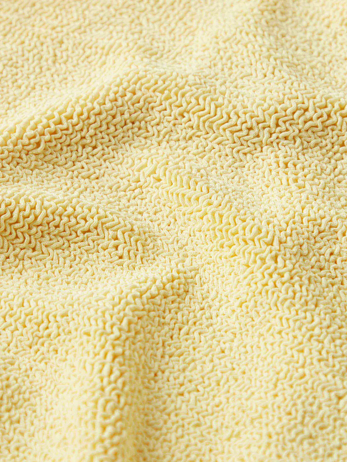 Square Neck Crinkle Swimsuit -Butter