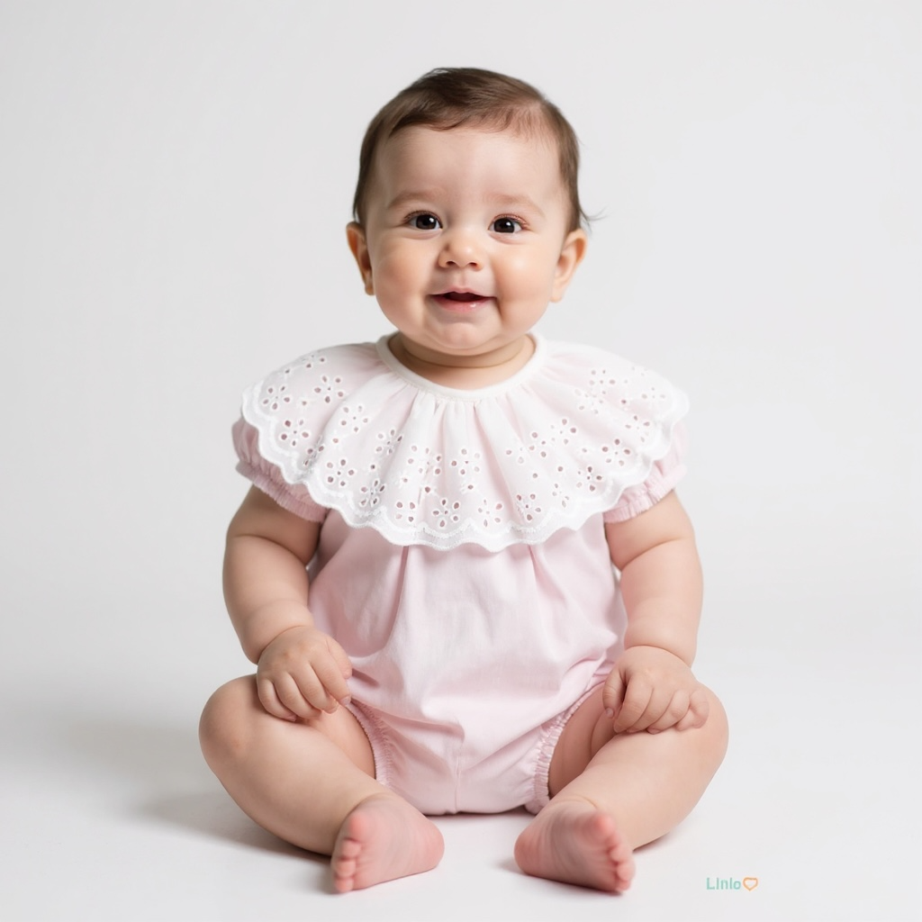Pink Broderie Anglaise Romper