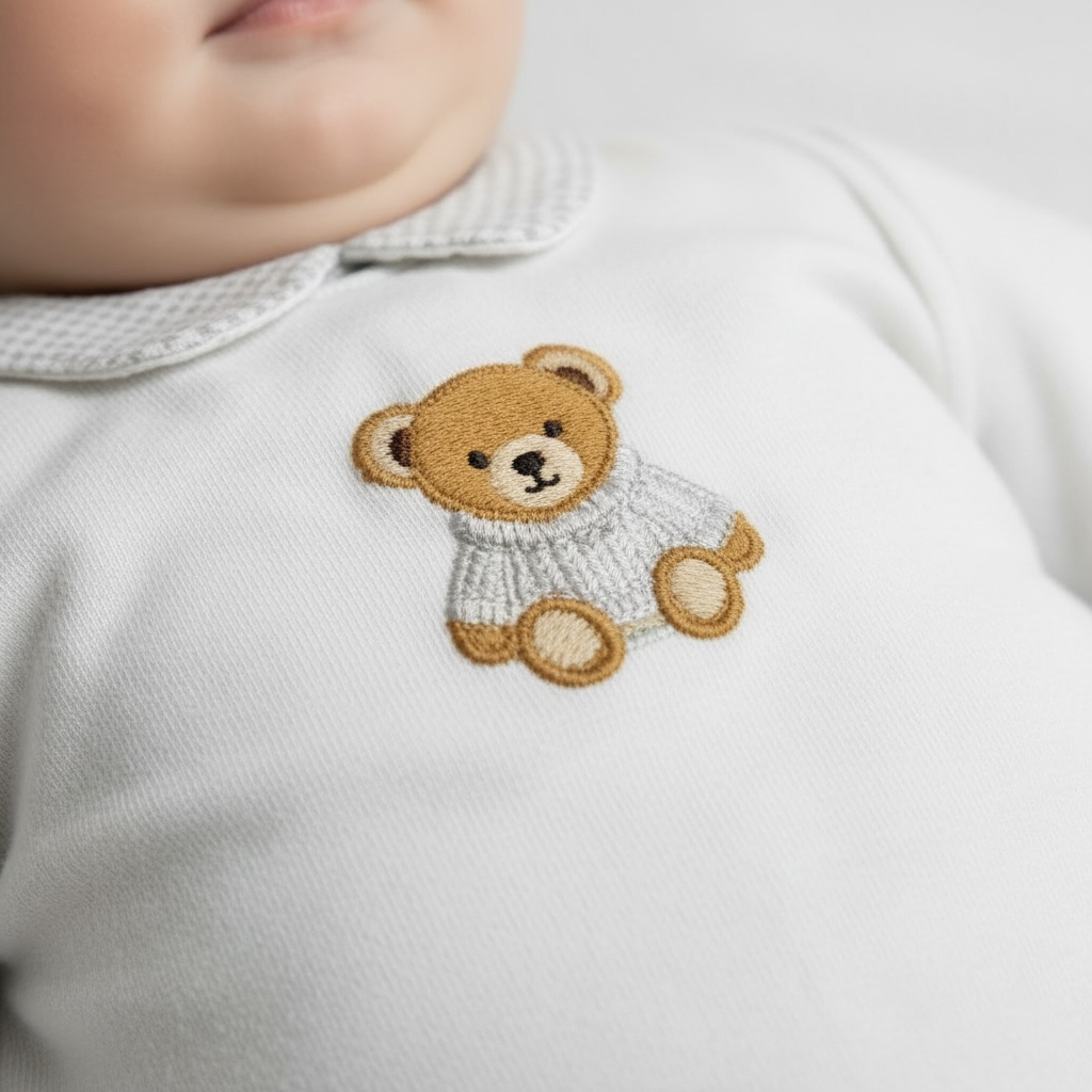 Grey Thomas Velour Babygrow