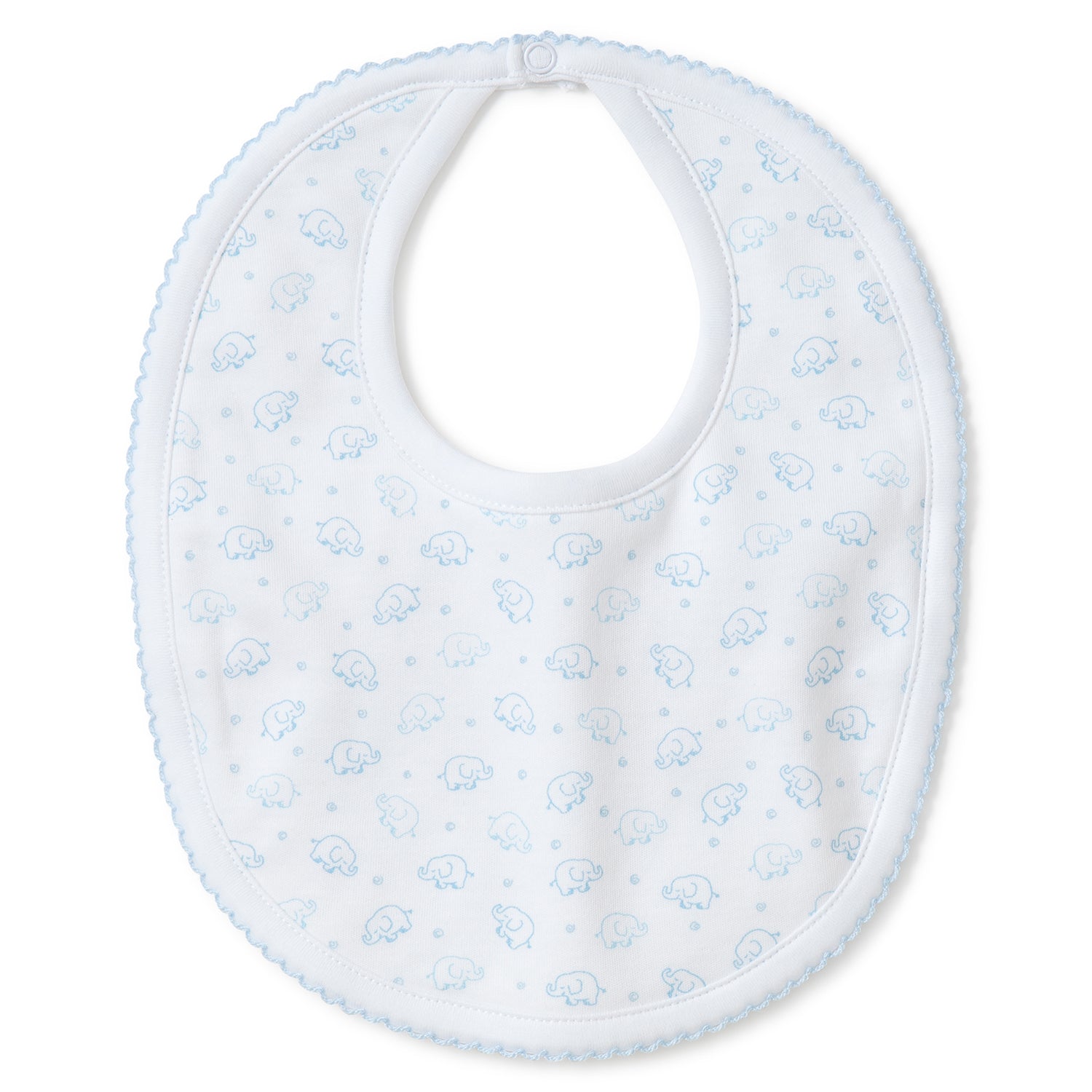 Blue Elephant Print Bib