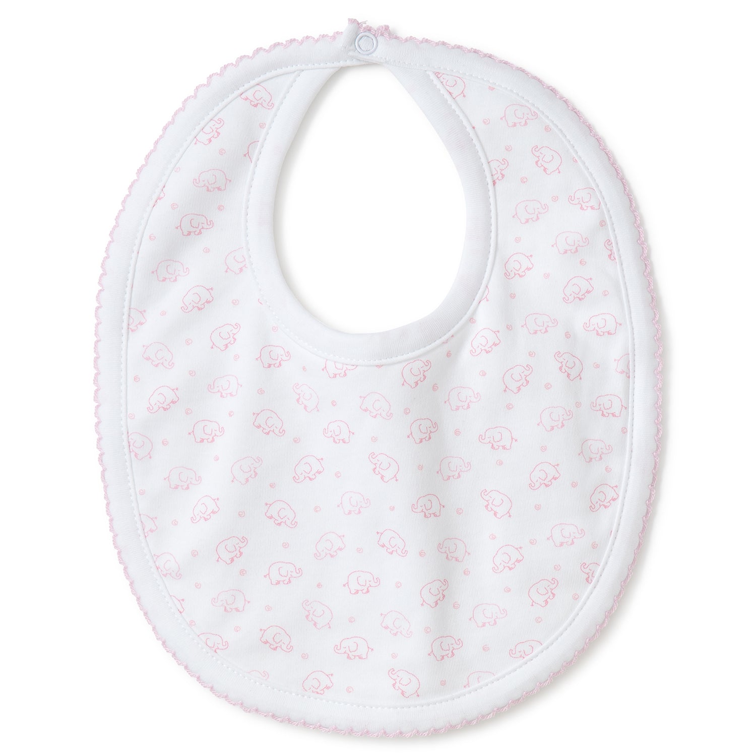 Pink Elephant Print Bib