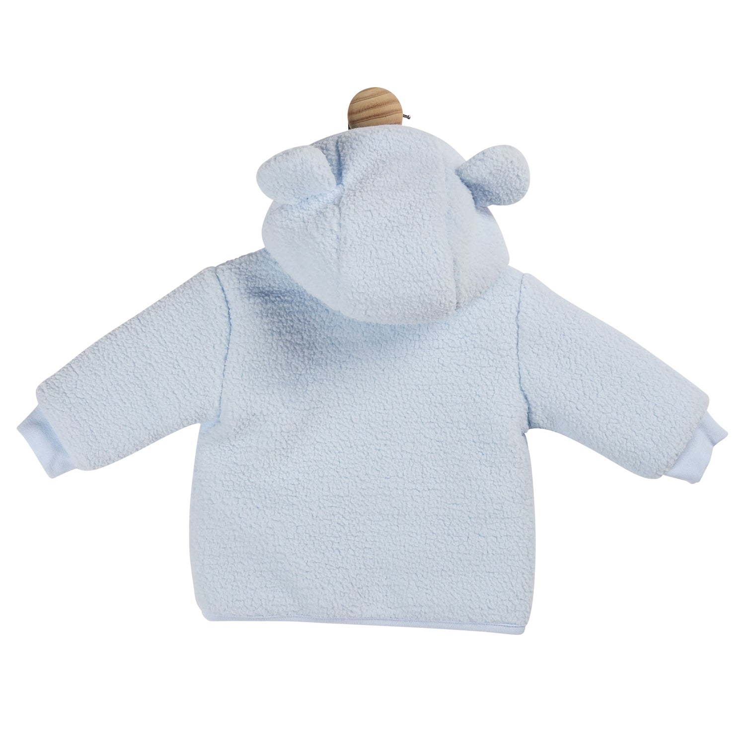 Pale Blue Fleece Hooded Jacket