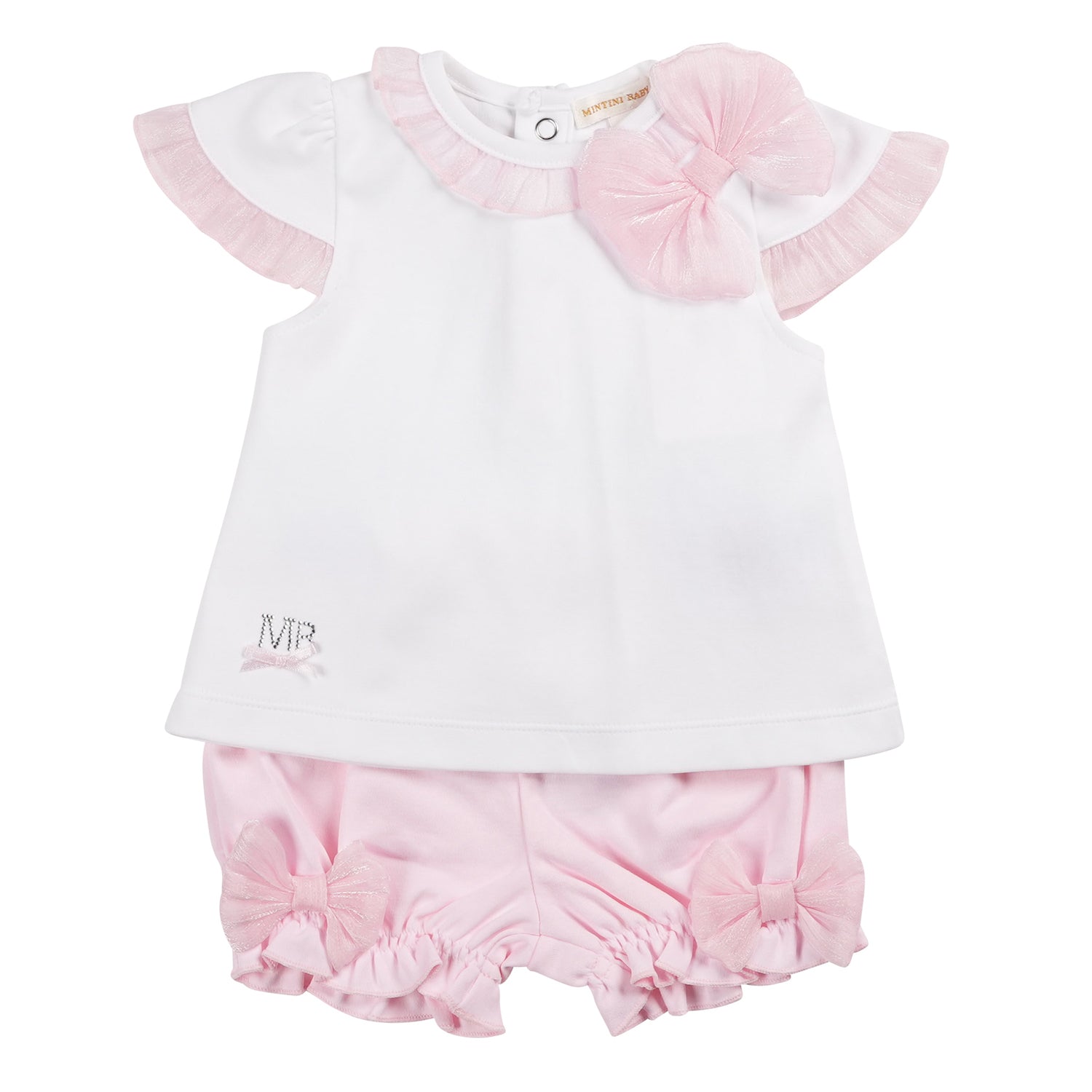 Pink Bow Bloomer Set