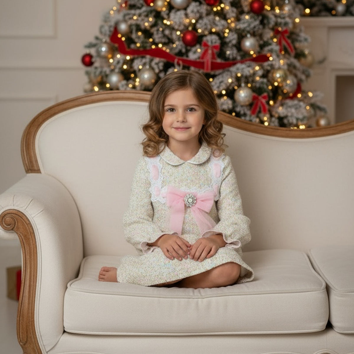 Pink Tweed Dress