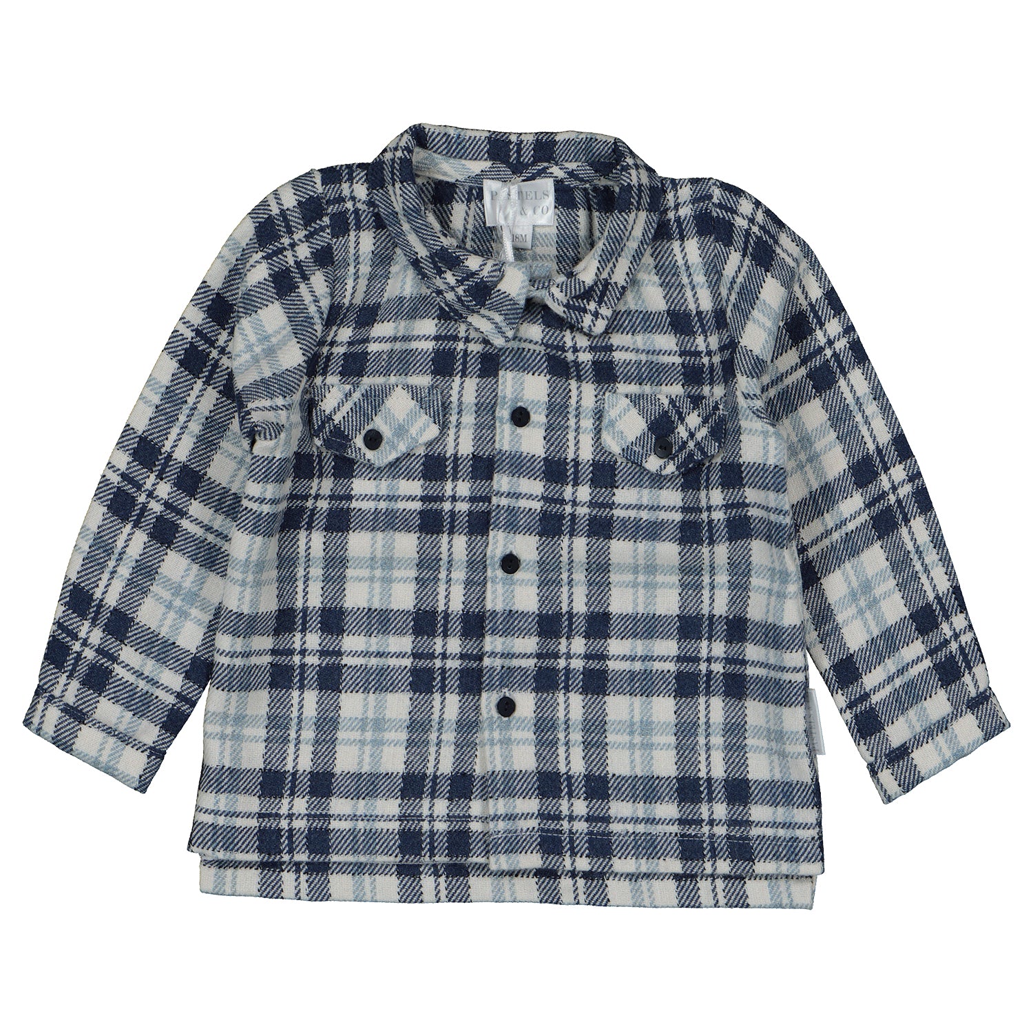 Navy Check Over Shirt