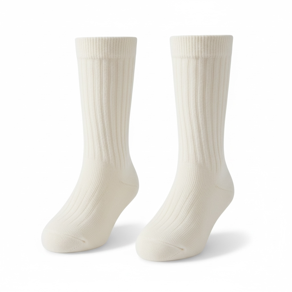 Ivory Ribbed Knee High Sock