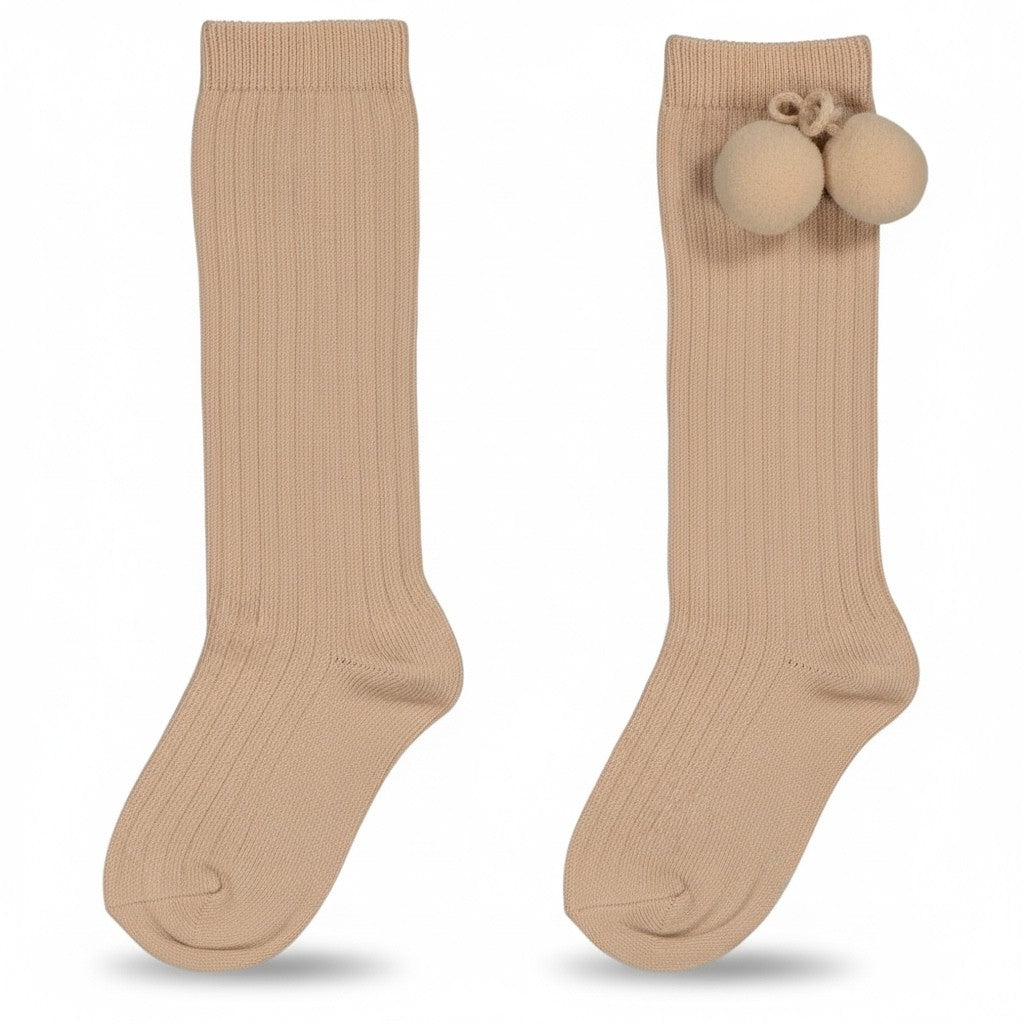 Camel Knee High - Pom Pom