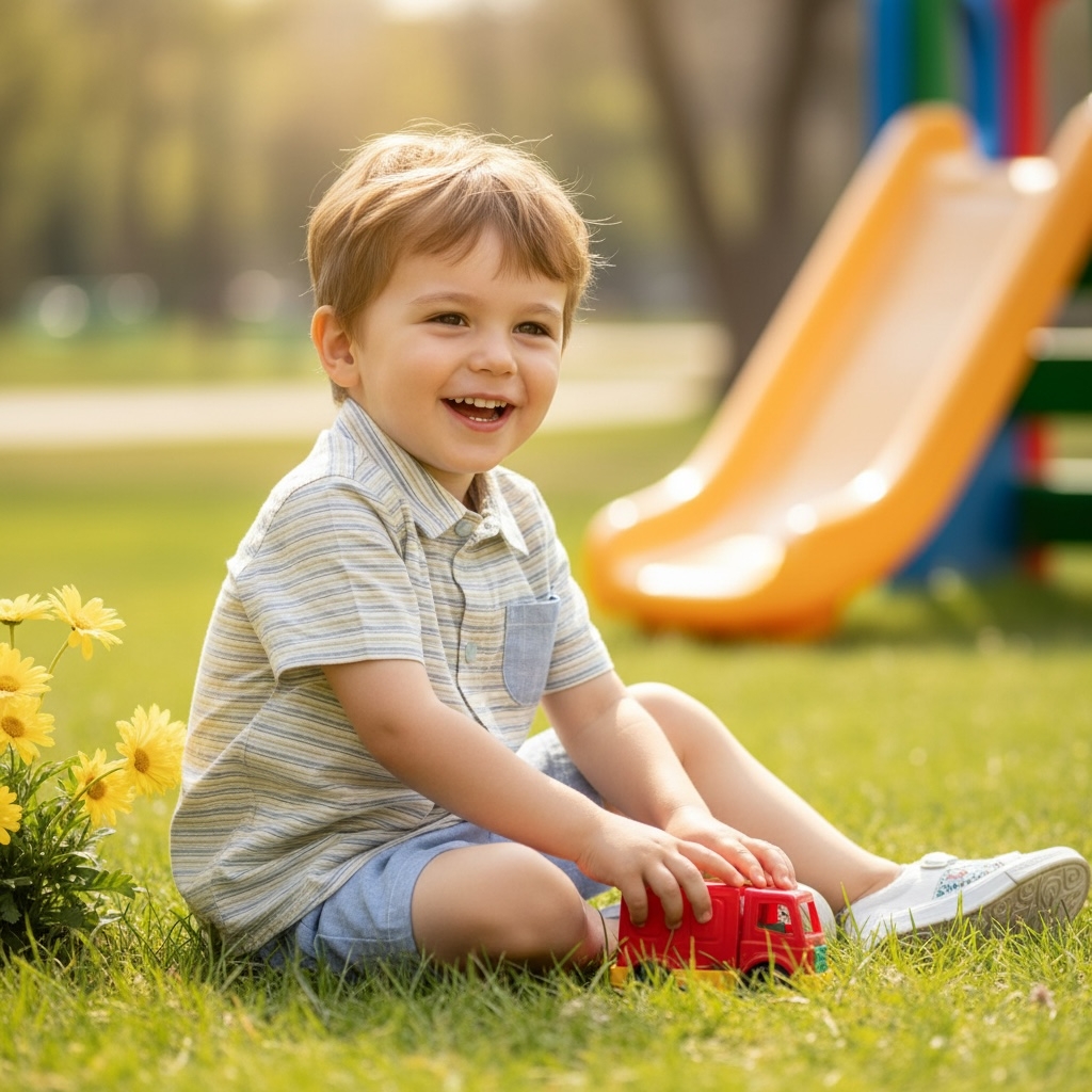 Blue Stripe Shirt & Short Set