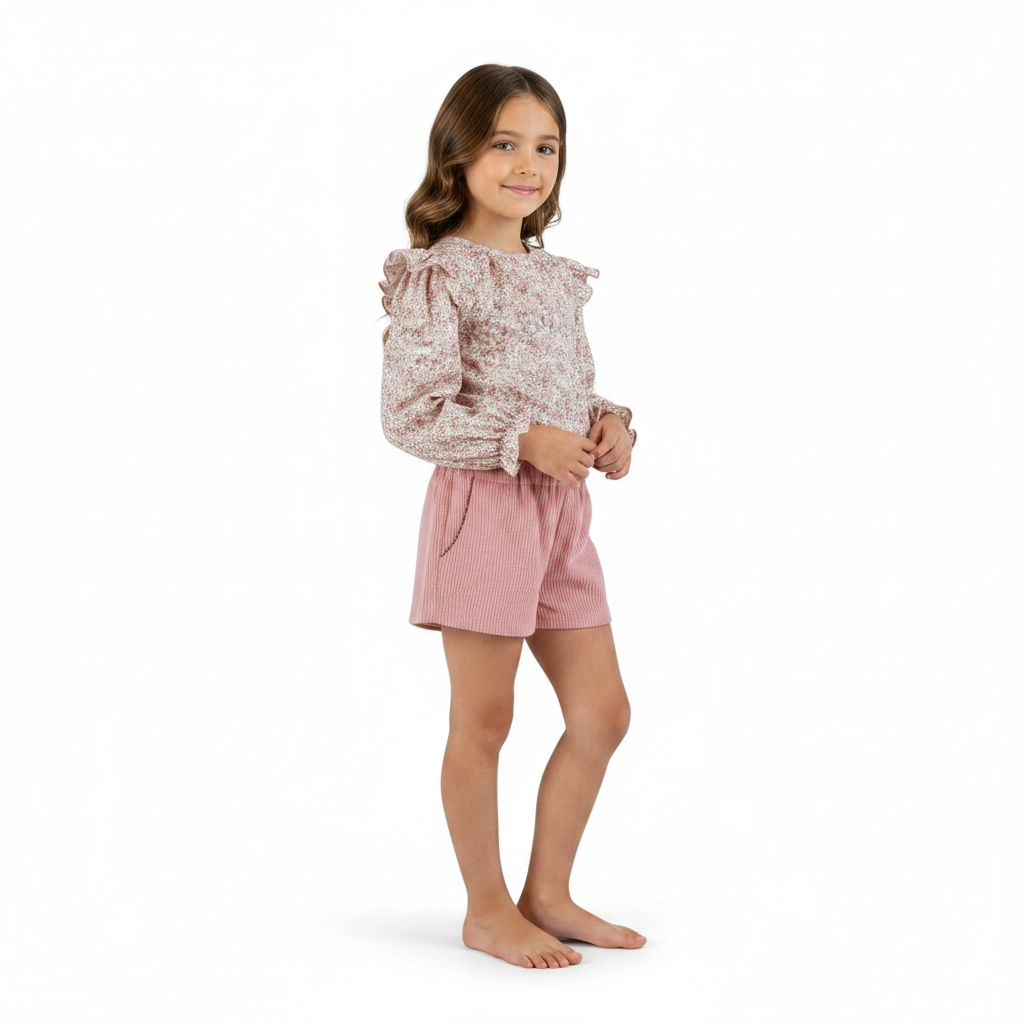 Floral Blouse & Short Set