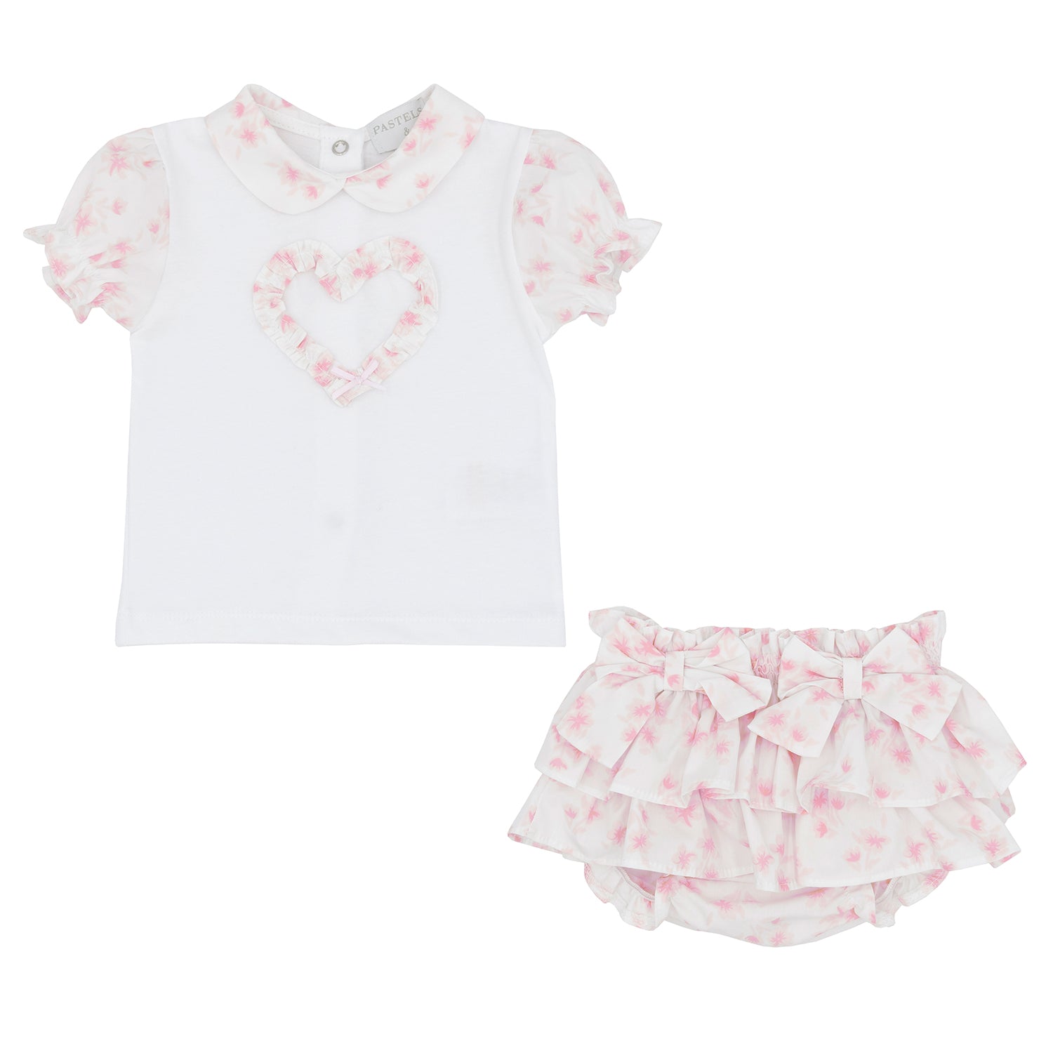 Pink Floral Bloomer Set