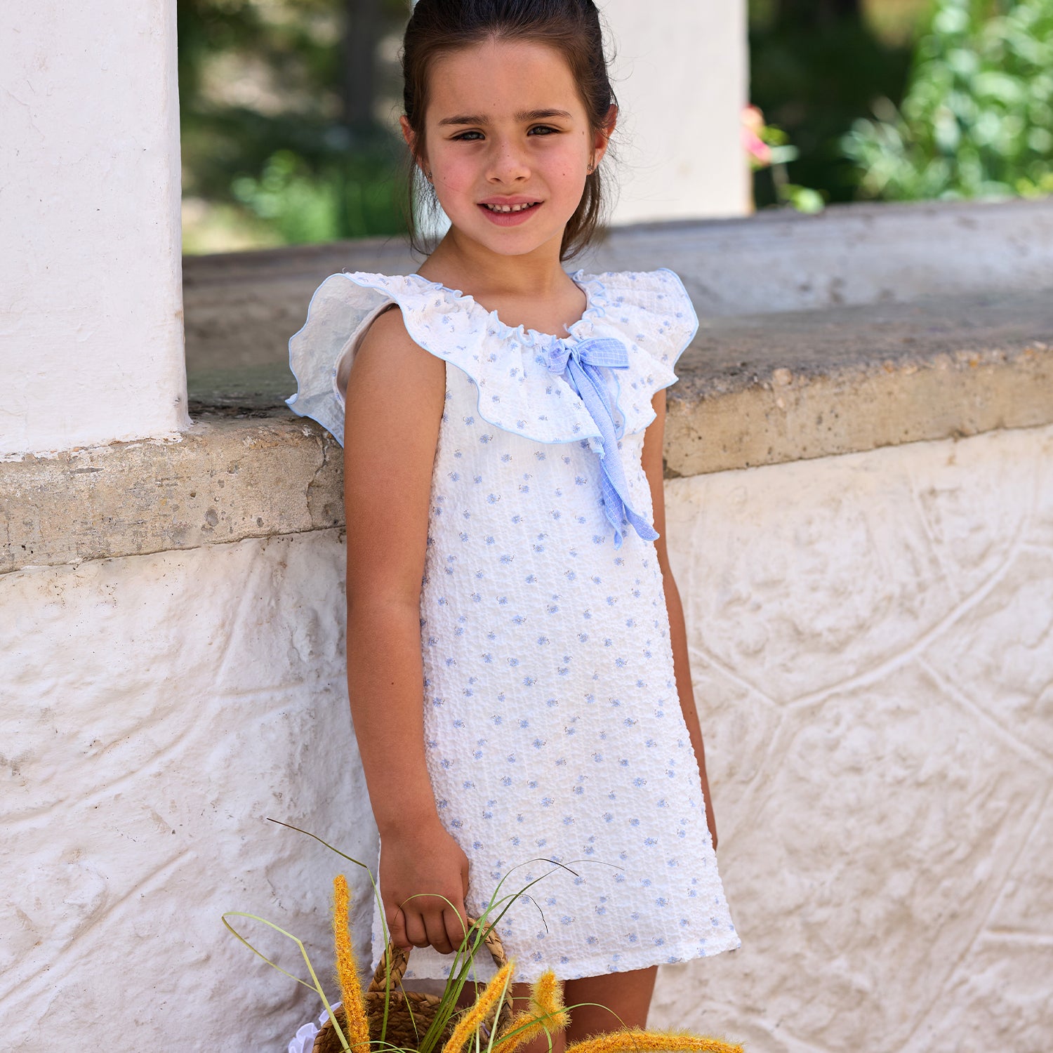 Blue Daisy Dress & Bloomers