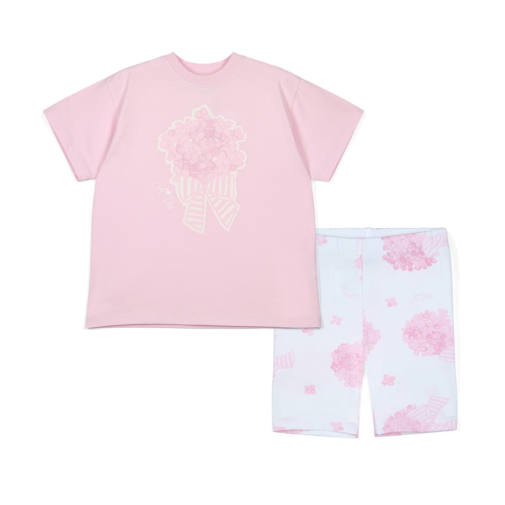 Hydrangea Pink Cycling Short Set