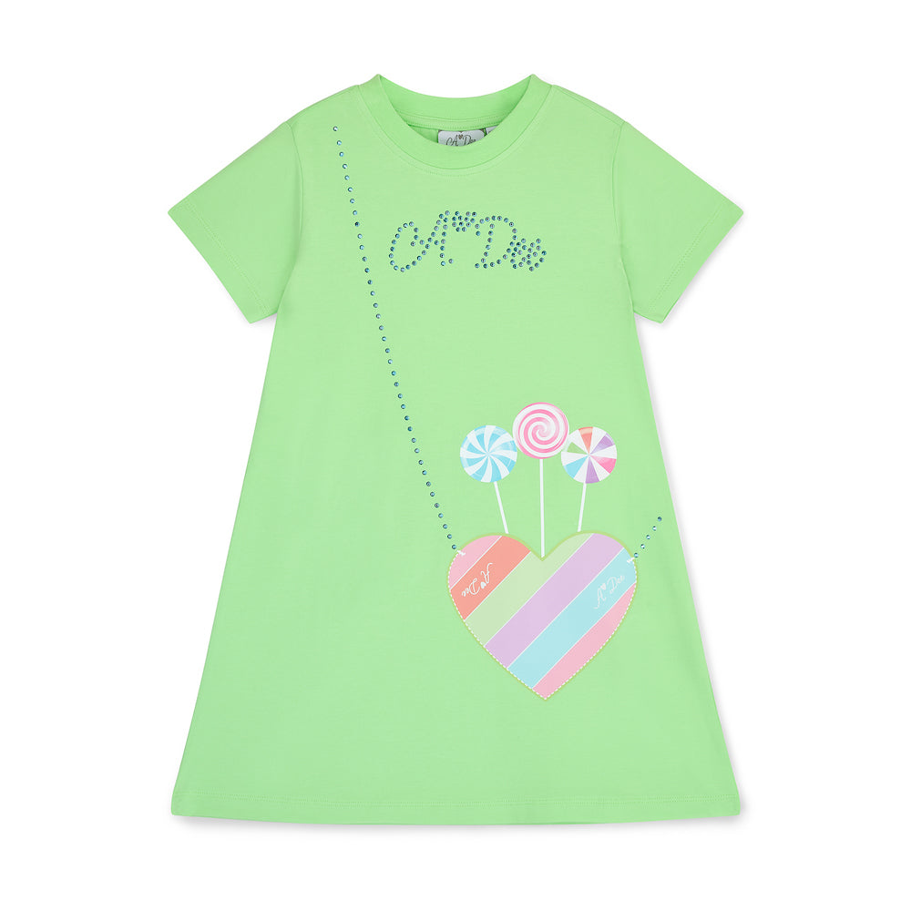 Lollipop Green T-shirt Handbag Dress