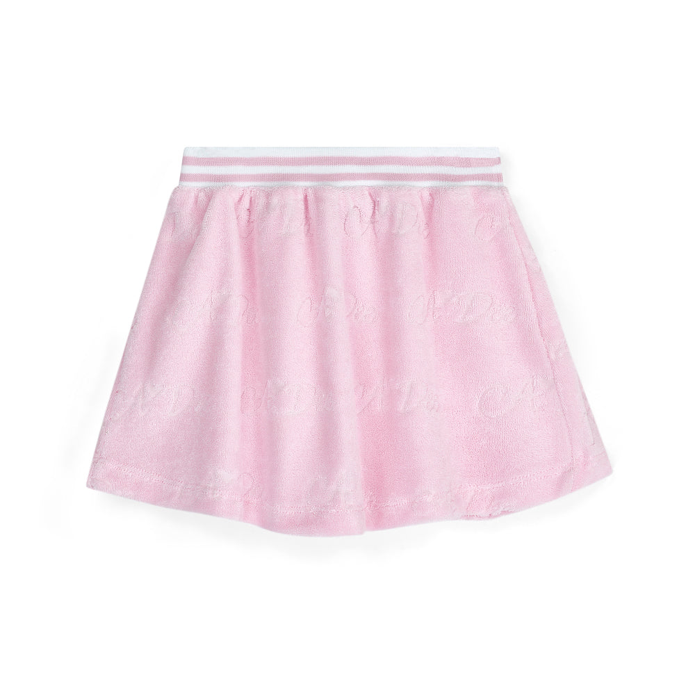 Pink Towelling Skirt Set