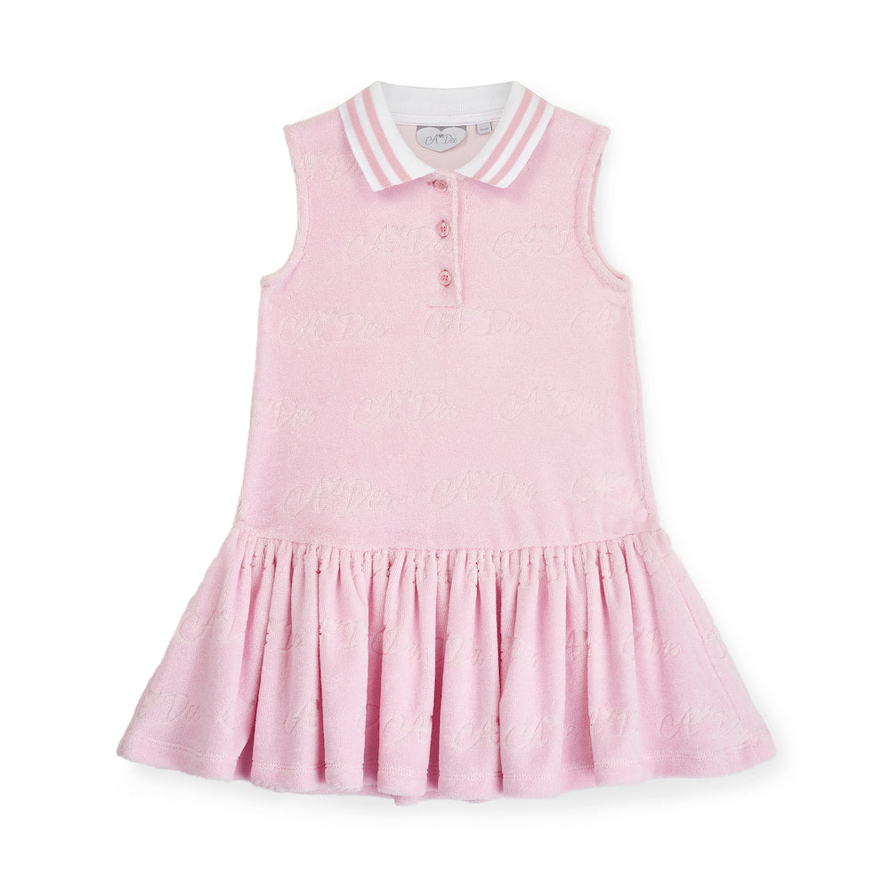 Hydrangea Towelling Pink Tennis Dress