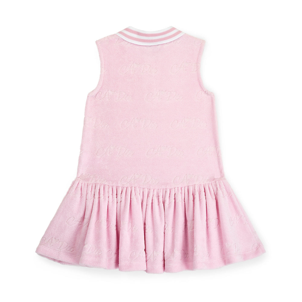 Hydrangea Towelling Pink Tennis Dress