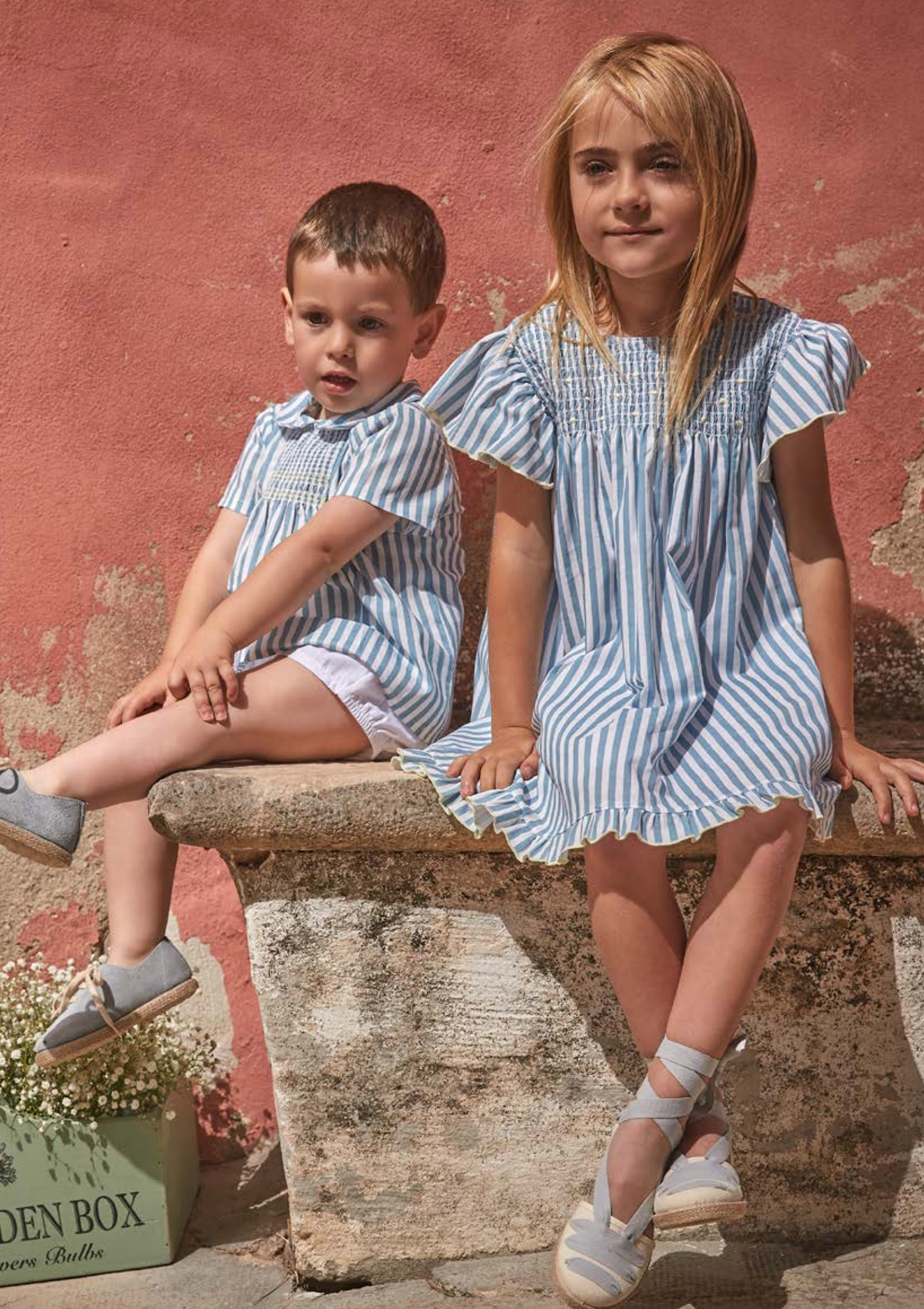 Smocked Stripe Shirt & Shorts