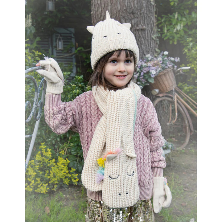 Rainbow Unicorn Knitted Gloves