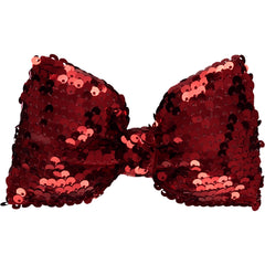 Sequin Red Bow Clip