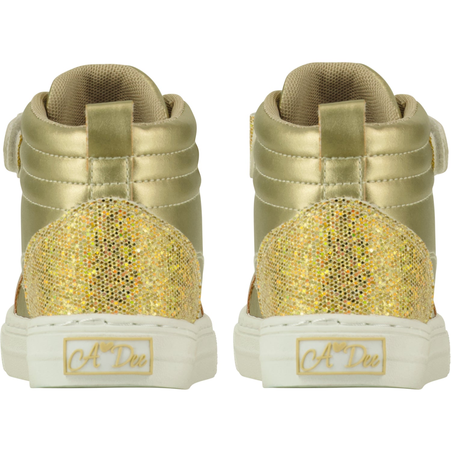Gold High Top Trainers