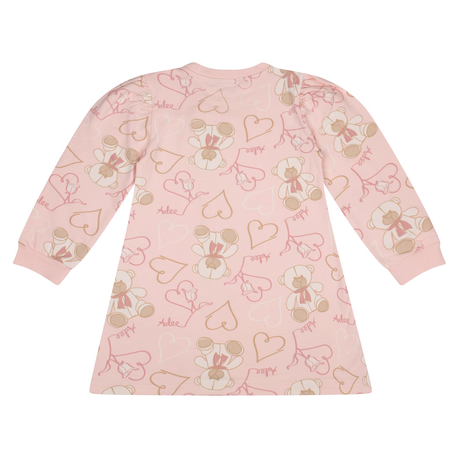 Teddy Print Sweat Dress