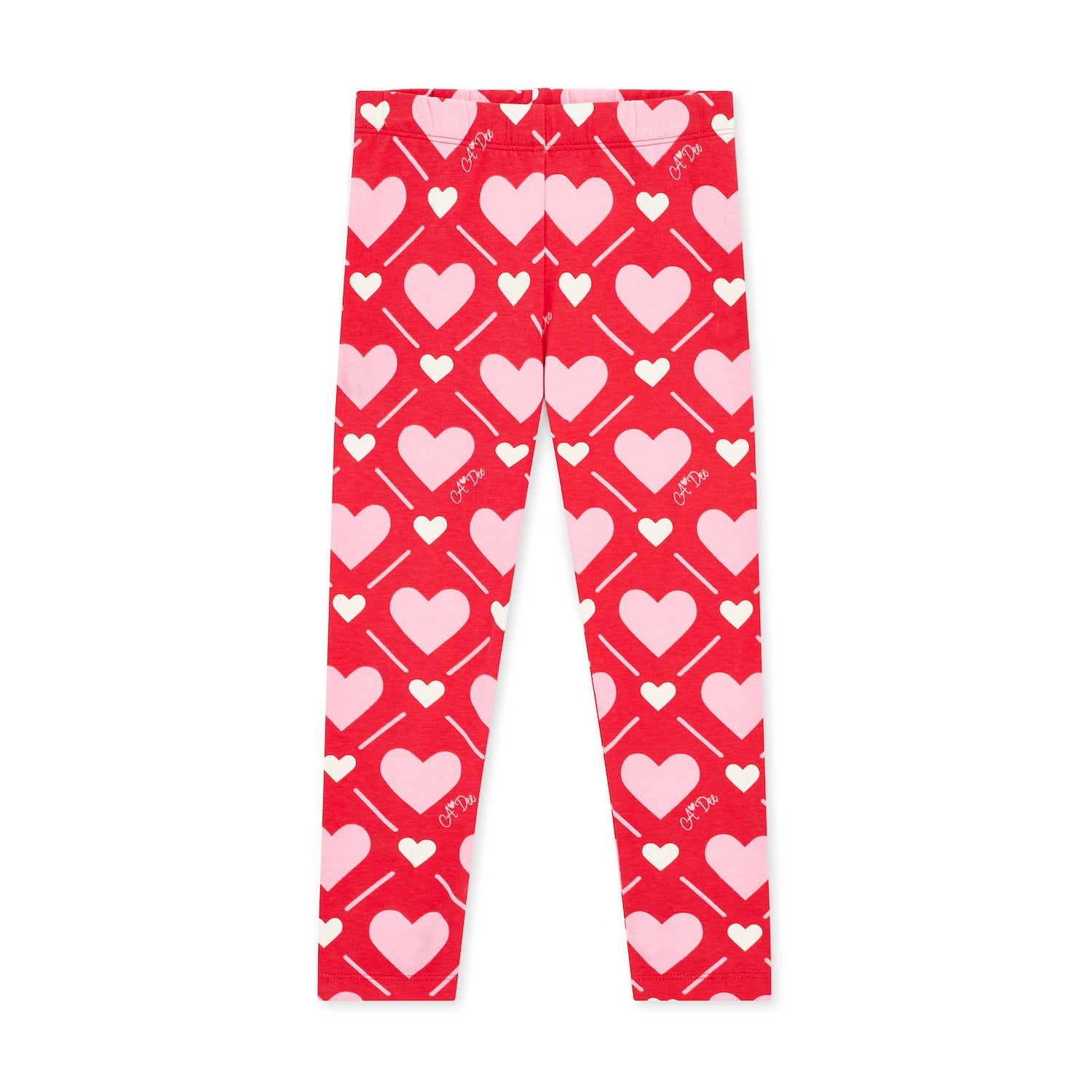 Red Heart Print Legging Set