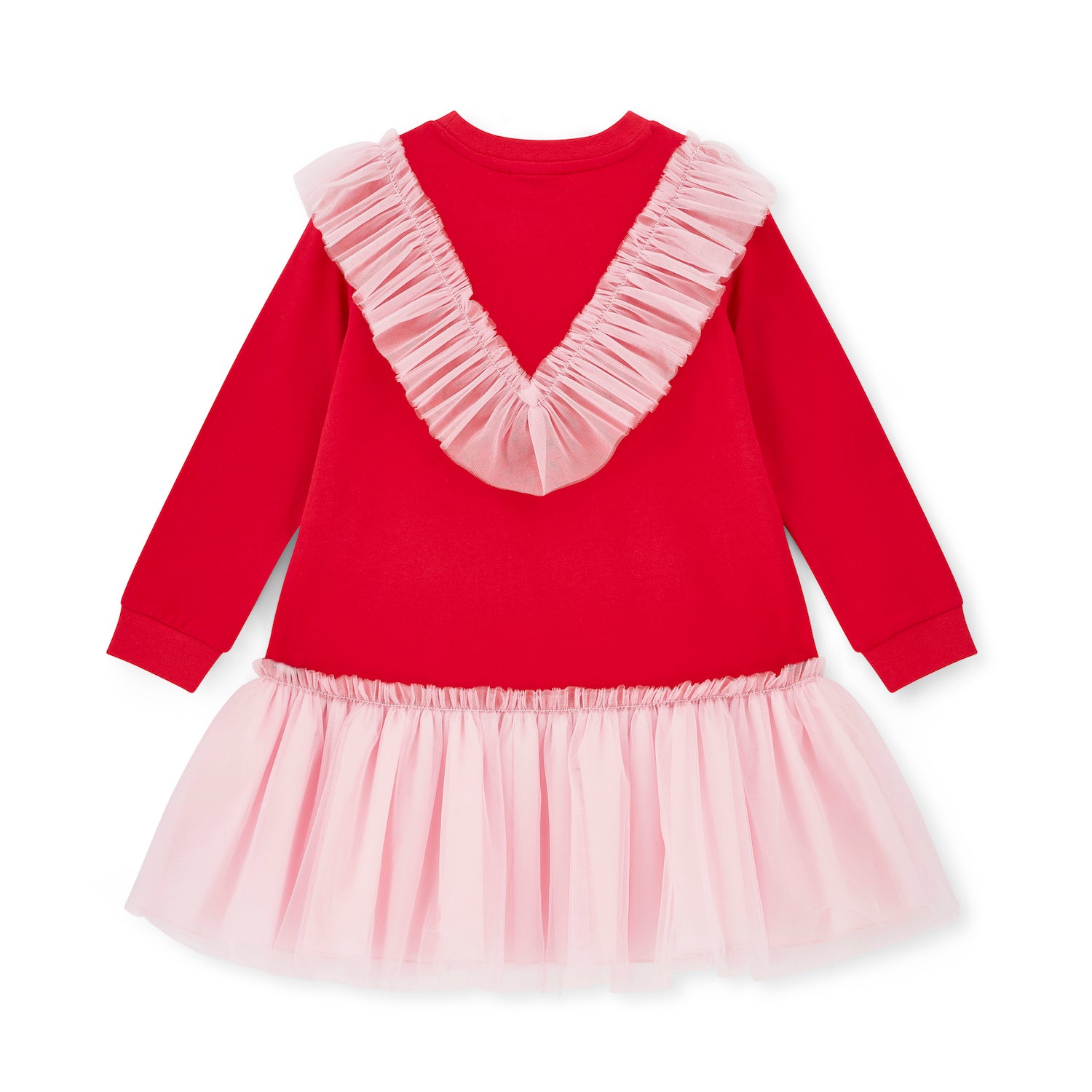 Red Sweat Tulle Dress