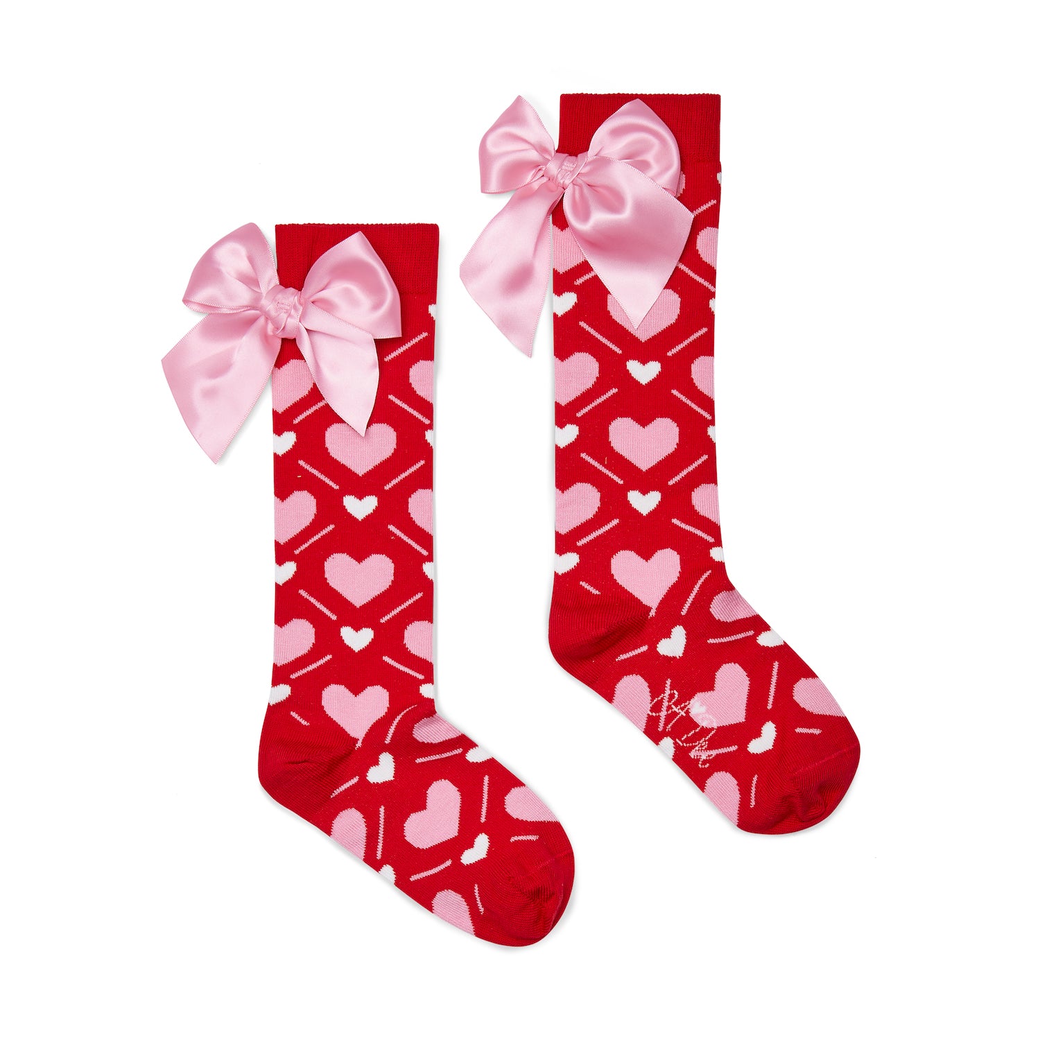 Heart Print Knee High Socks