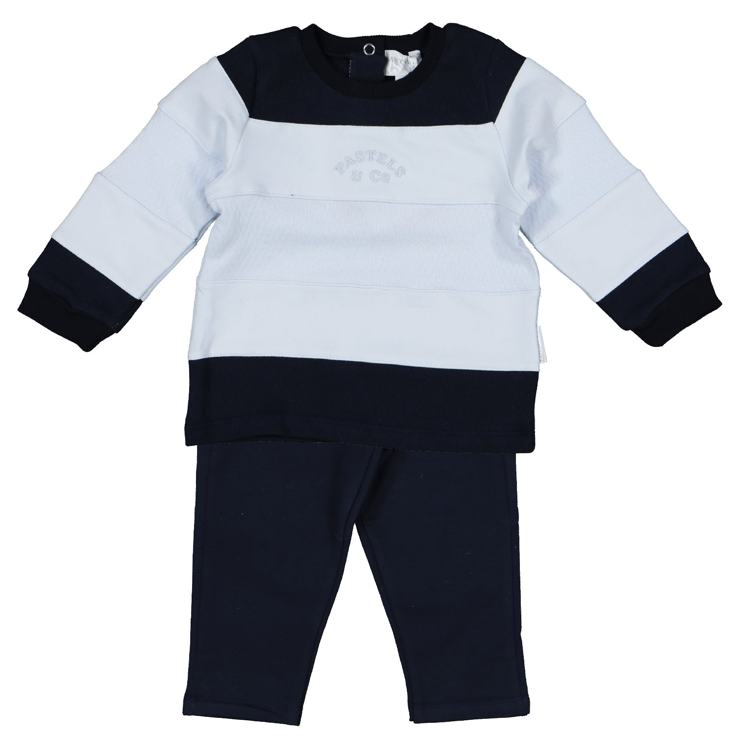 Worthing- Navy Block Stripe Tracksuit