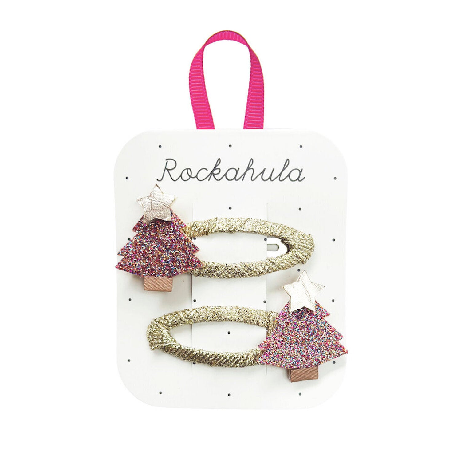 Jolly Glitter Christmas Tree Clips