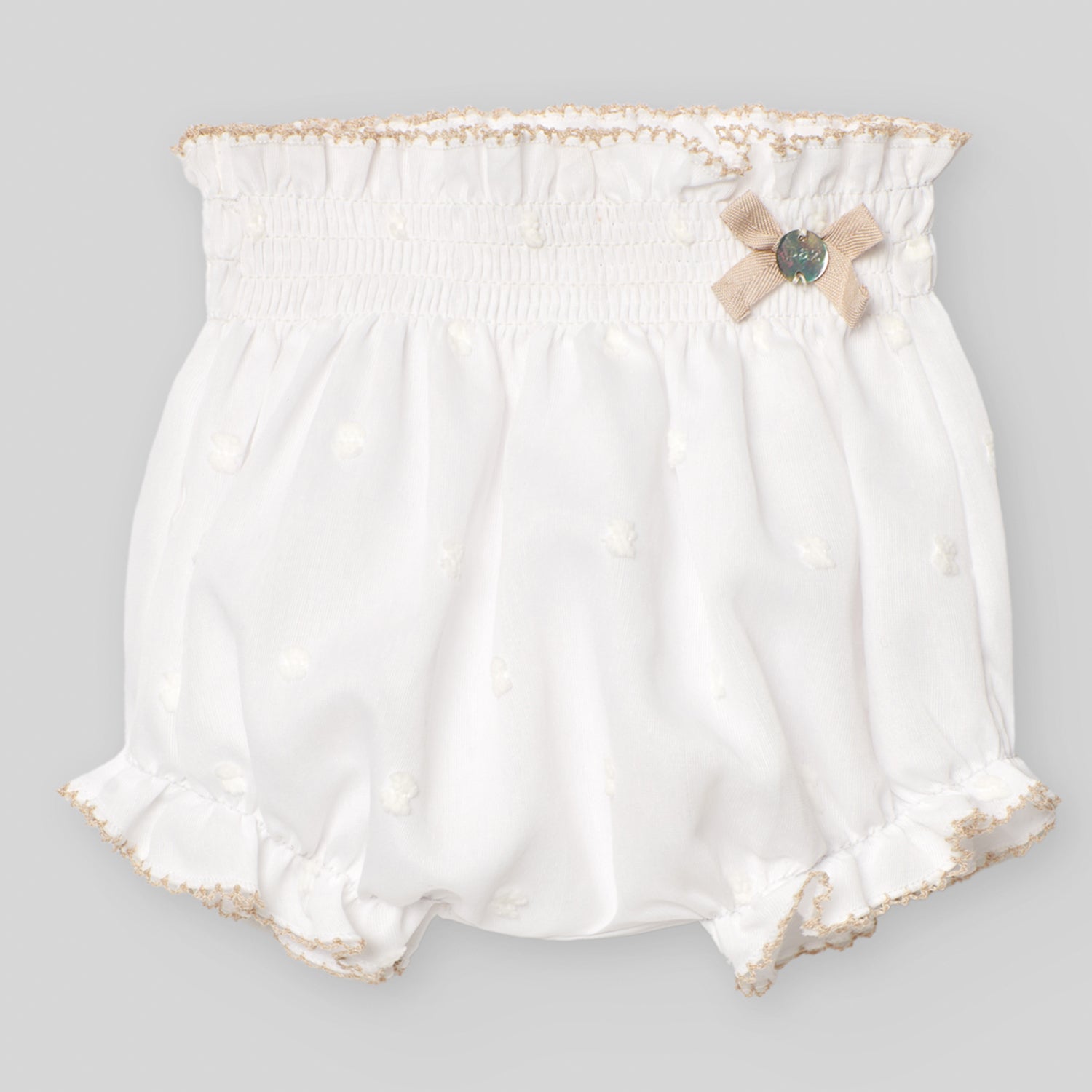 White & Beige Bloomer Set