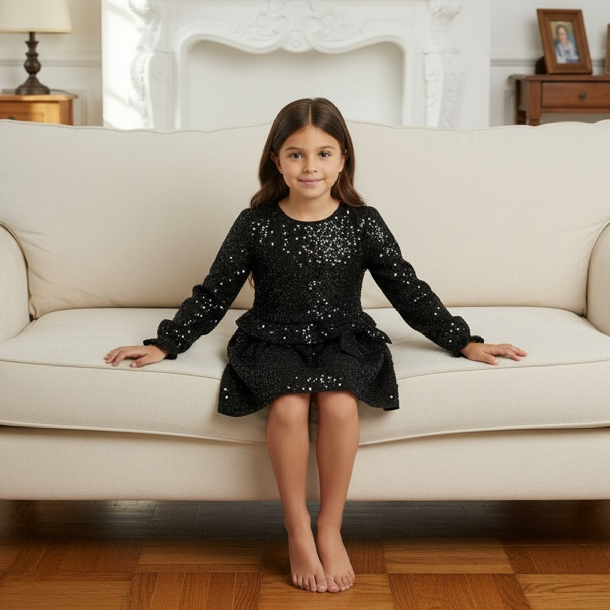 Black Sequin Dress