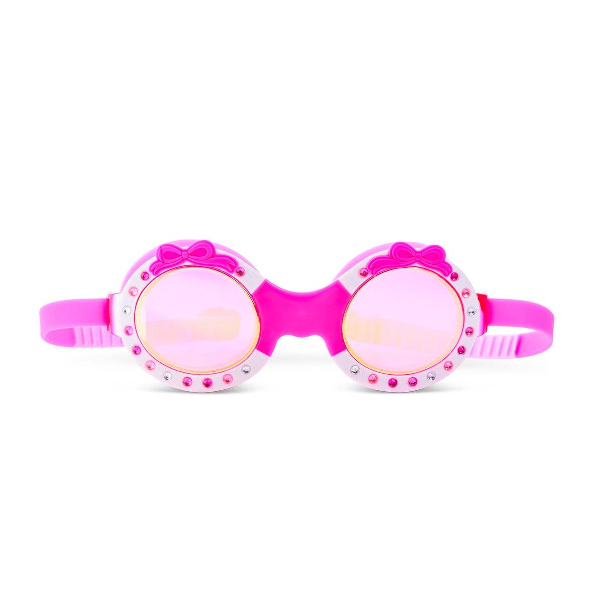 Ribbon Glam Flexible Frame Bow Swim Goggles