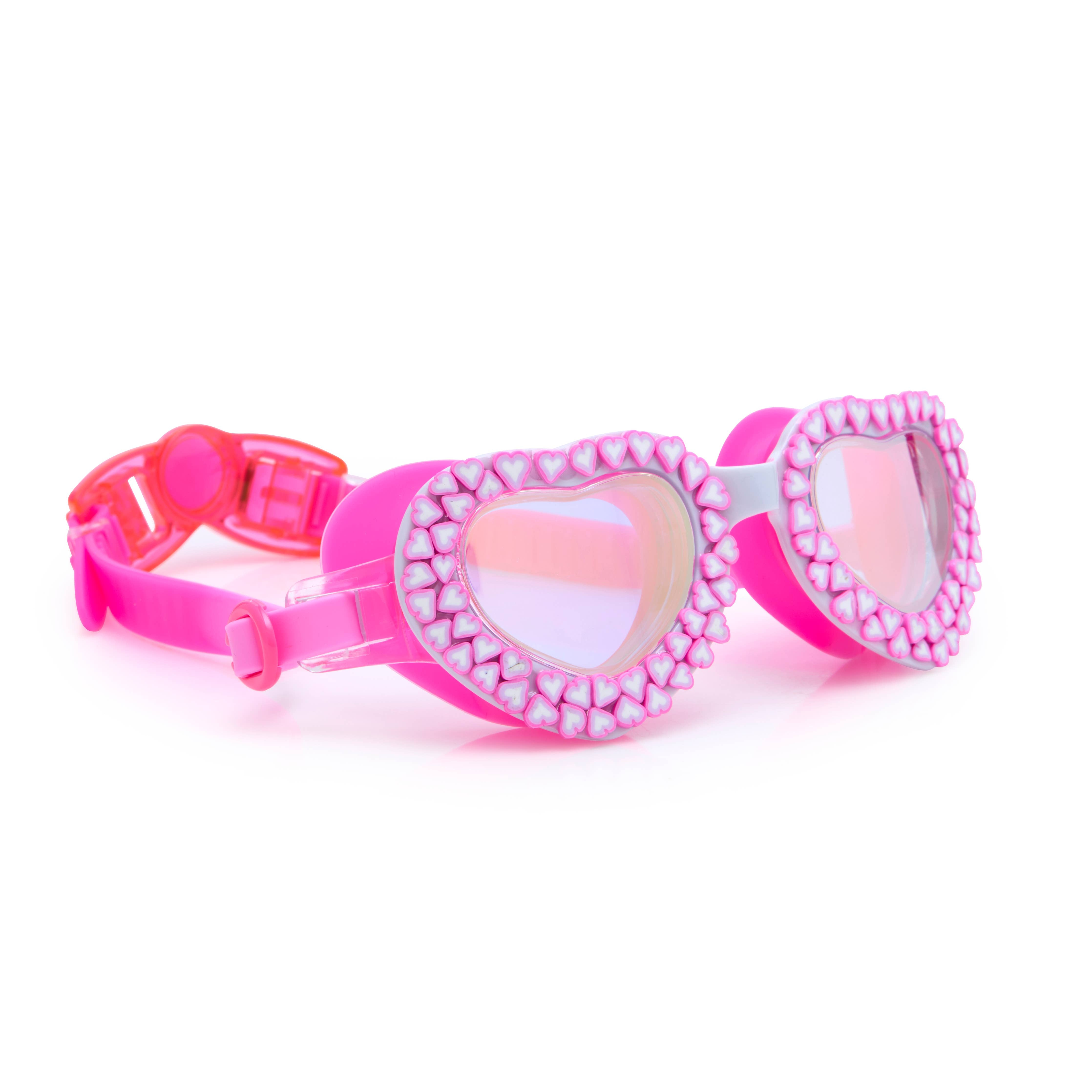 Pink Heart Swim Goggles
