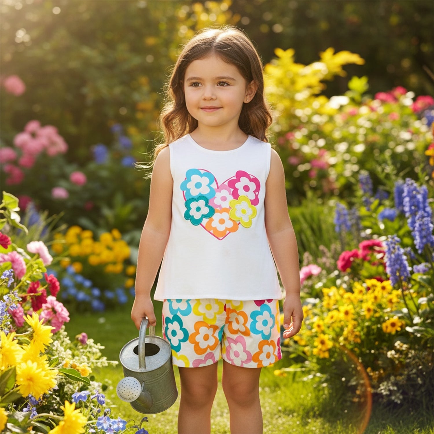 Colourful Flower Short Set